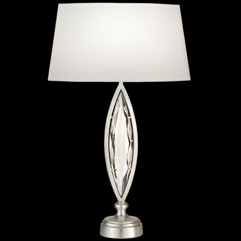 Marquise Table Lamp, Platinized Silver