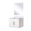 Meuble-lavabo blanc l 24 po x P 22 po avec comptoir en marbre et miroir-121054658
