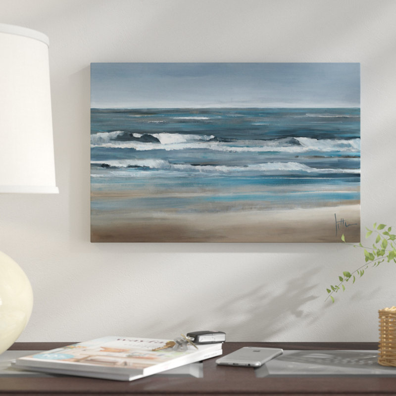 «Waves II», impression sur toile, H 12 po x l 18 po x P 1,5 po, Pas de tapis, Toile tendue