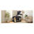 Modular Cat Litter Box Enclosure with Integrated Cat Tree, LED Light, Sisal Scratching Board, and Side Storage Cabinet - Black MDF Furniture