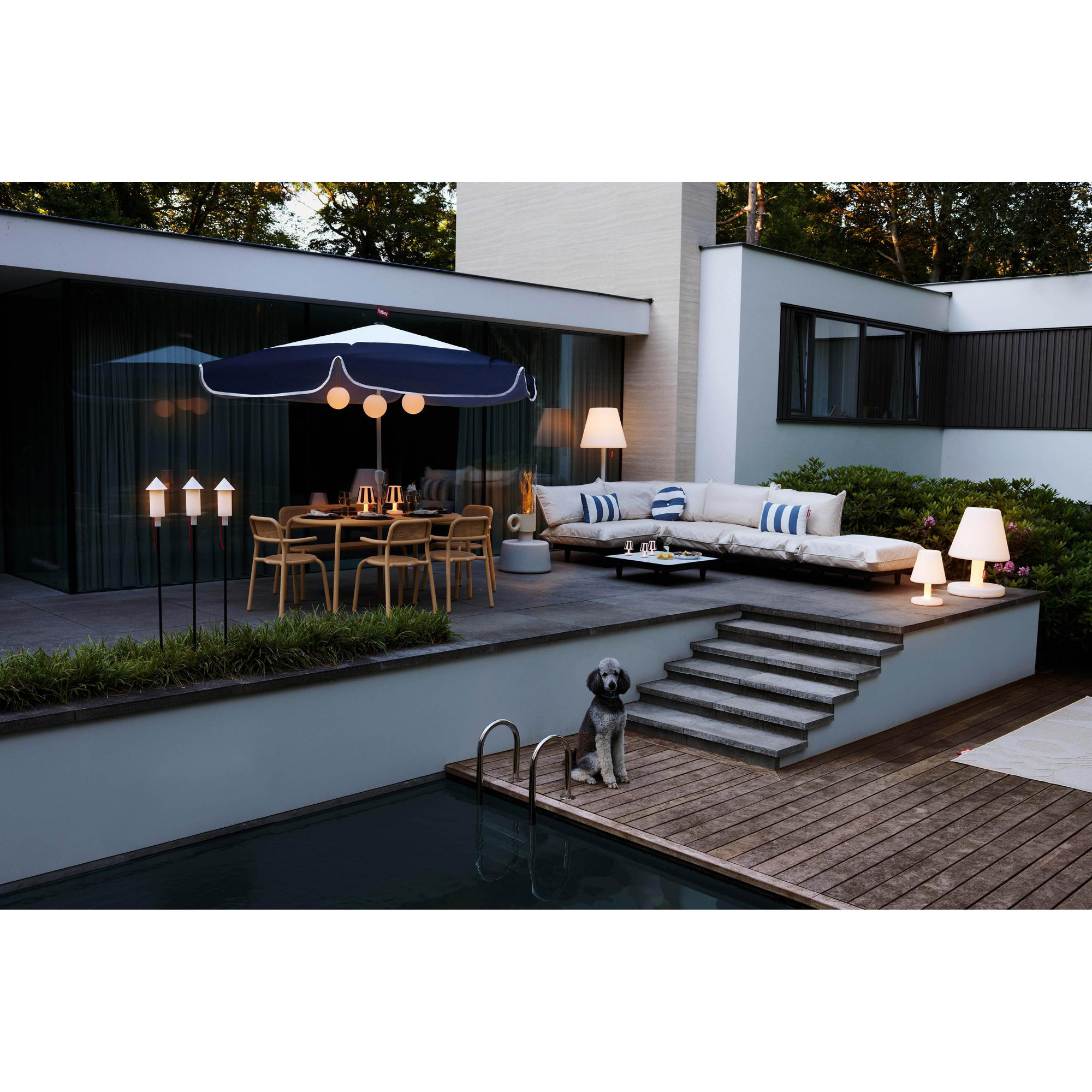 Paletti Outdoor Patio Modular Corner Seat, Olefin Sahara