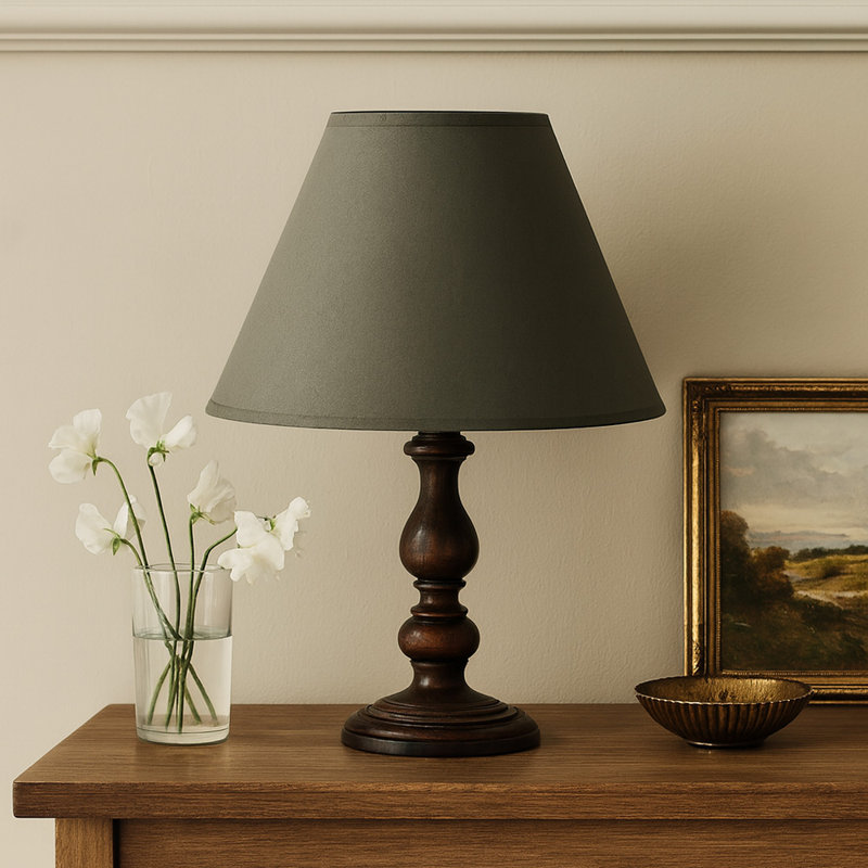 17 cm H Empire Fabric Lamp Shade ( Uno ), Grey
