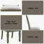 Ensemble de 2 chaises d'appoint en lin beige et chêne vieilli Zumala