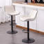 Swivel Upholstered Adjustable Height Counter Stool with Metal Frame-94667289