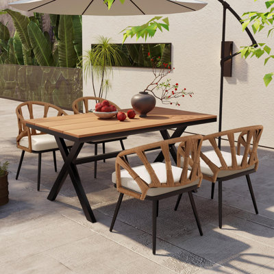 Ensemble de salle à manger de patio 5 pièces 5 pièces