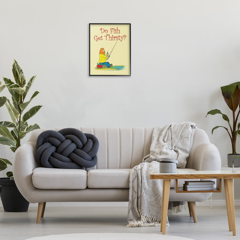 «Do Fish Get Thirsty Humor», estampe numérique, conception de Roger Straub, Giclée encadrée noir minuit, H 20 po x l 16 po