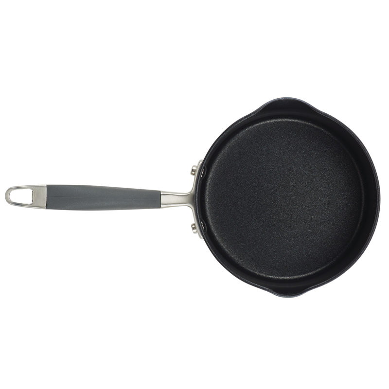 Moonstone Aluminum Nonstick Saucier with Pour Spout and Lid, 2 Quart