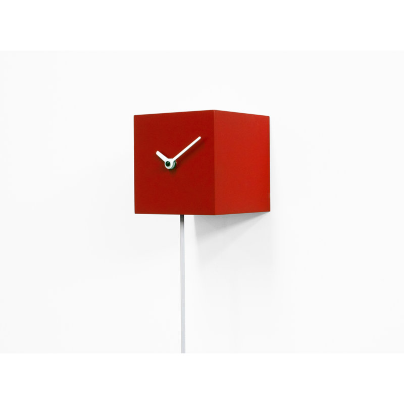 Kingon Wood Wall Clock, Red
