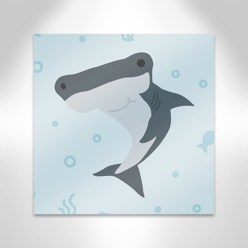 Impression sur papier Happy Hammerhead, H 24 po x l 24 po x P 1,5 po, Canevas