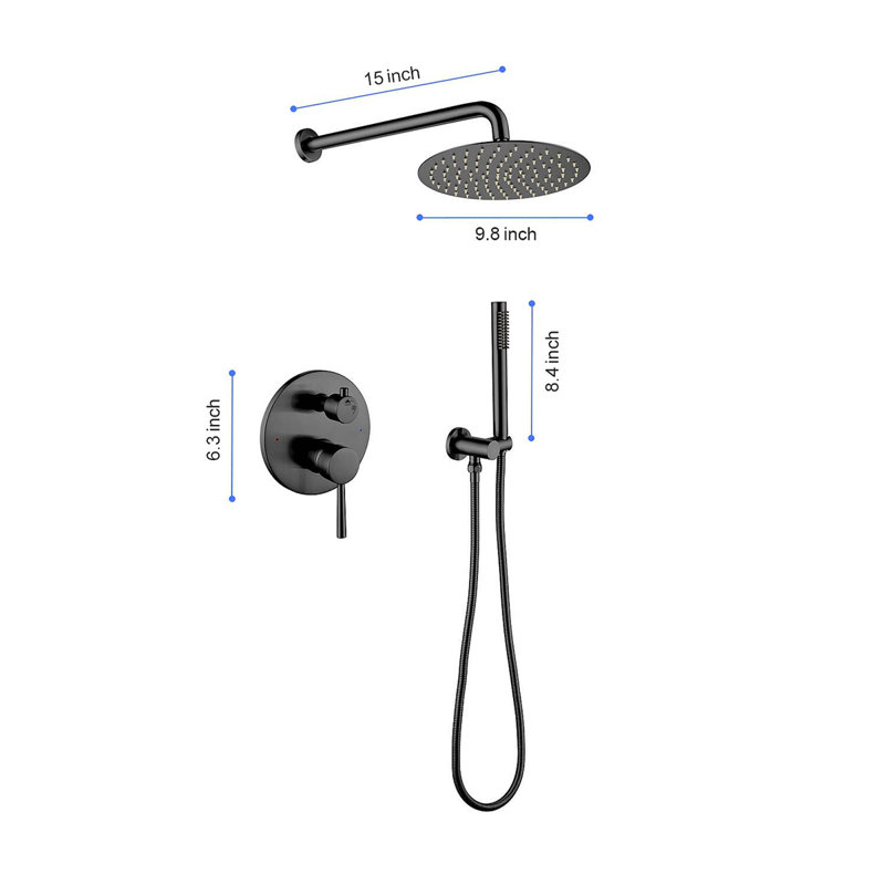 Rain Shower Head Systems Wall Mounted Shower