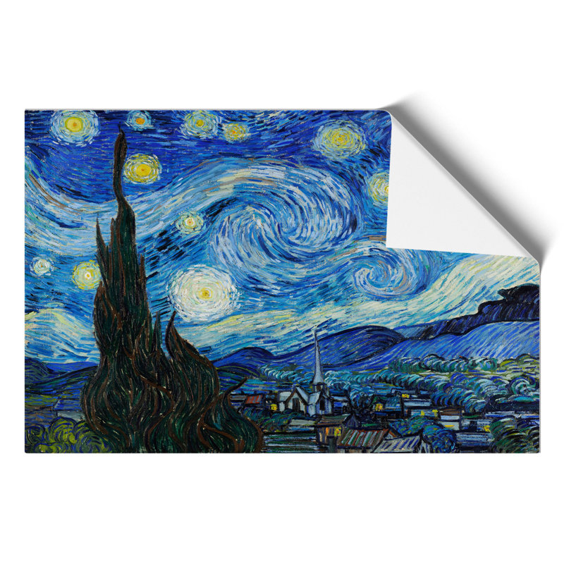 The Starry Night by Vincent Van Gogh - Wrapped Canvas Print, Paper, 42cm H x 59cm W x 0.1cm D