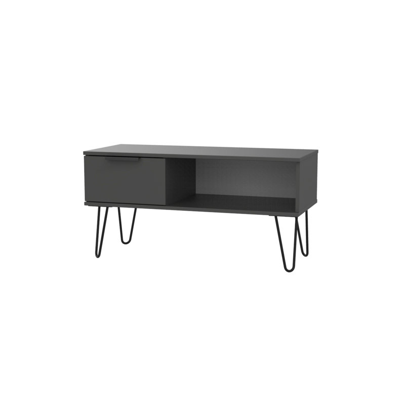 Fully Assembled Berryhill Coffee Table with Storage, Graphite Black
