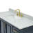 55'' Single Bathroom Vanity with Carrara Marble Top-93359235