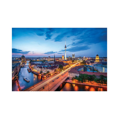 Berlin Skyline With Nikolaiviertel And Berlin Television Tower Fernsehturm Berlin At Night