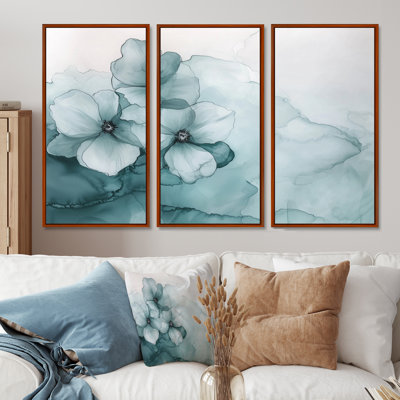 Quartz Echo Of Petunias Flowers I - Petunias, ensemble de reproduction d'art mural