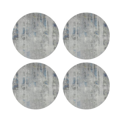 Birch Holiday Vegan Leather Round Coasters