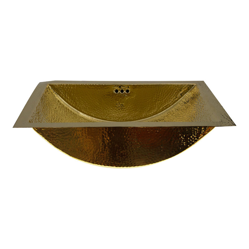 Brightwork Home 23.5'' L Bathroom Sink, Brass