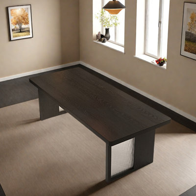 Black Modern Ash Wood Large Board Table