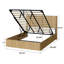Structure de lit avec rangement pour grand lit, grand lit hydraulique en bois avec tête de lit-2133178080-2133178082