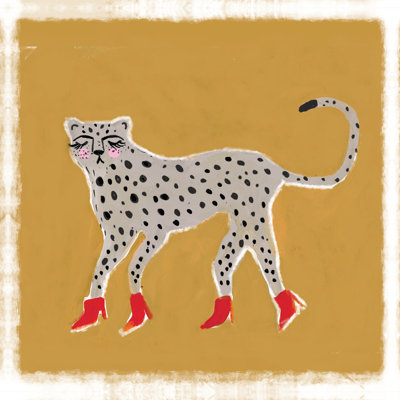 " Leopard In Boots " Painting Print