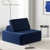 70" Corduroy fabric floor pillow chair  Futon sofa with Adjustable Backrest, suitable for small-space bedrooms, living rooms and game rooms