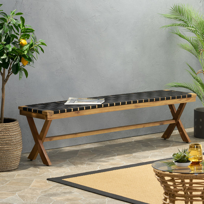 Banc en bois d'acacia teck