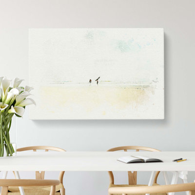 Heading To The Surf In Abstract - Wrapped Canvas Print