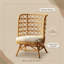 Chaise d'appoint bohémienne en rotin naturel miel