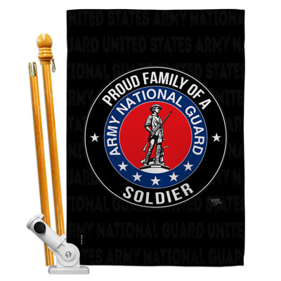Double Sided 40'' H x 28'' W Polyester Flag Set
