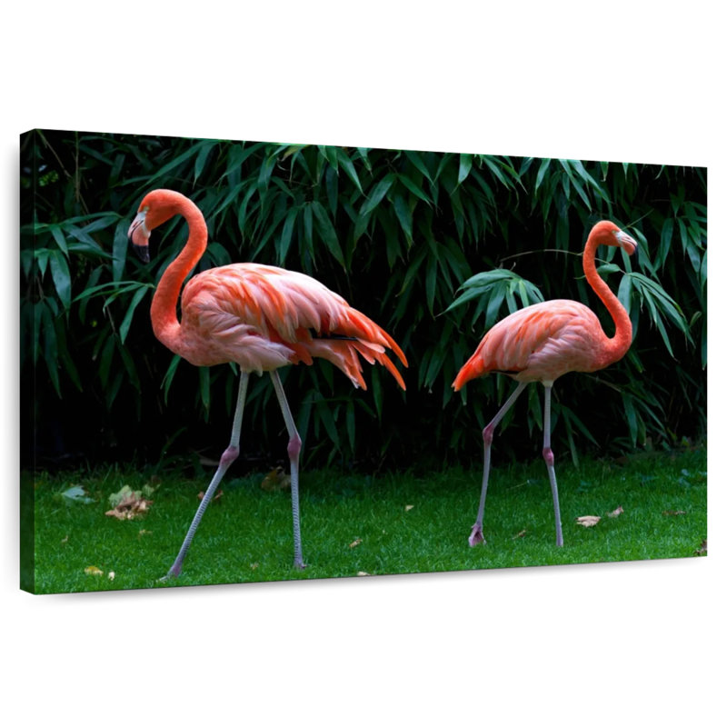 Two Sassy Flamingos, 20" H x 30" W