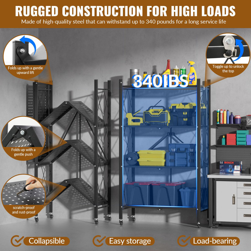 72cm W Metal Storage Rack