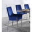 Ensemble de 2 chaises d'appoint rembourrées en velours bleu