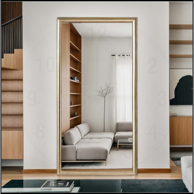 32*70inch full-body floor mirror with Artificial wood frame