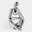 Sculpture moderne homme réfléchissant (argent réfléchissant)-401618913