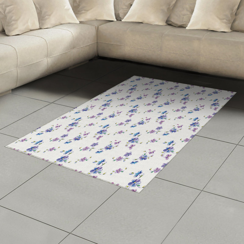 Garden High Density Long Fiber Poly Threads Decorative Area Rug Carpet, Rectangle 4' x 5'8"