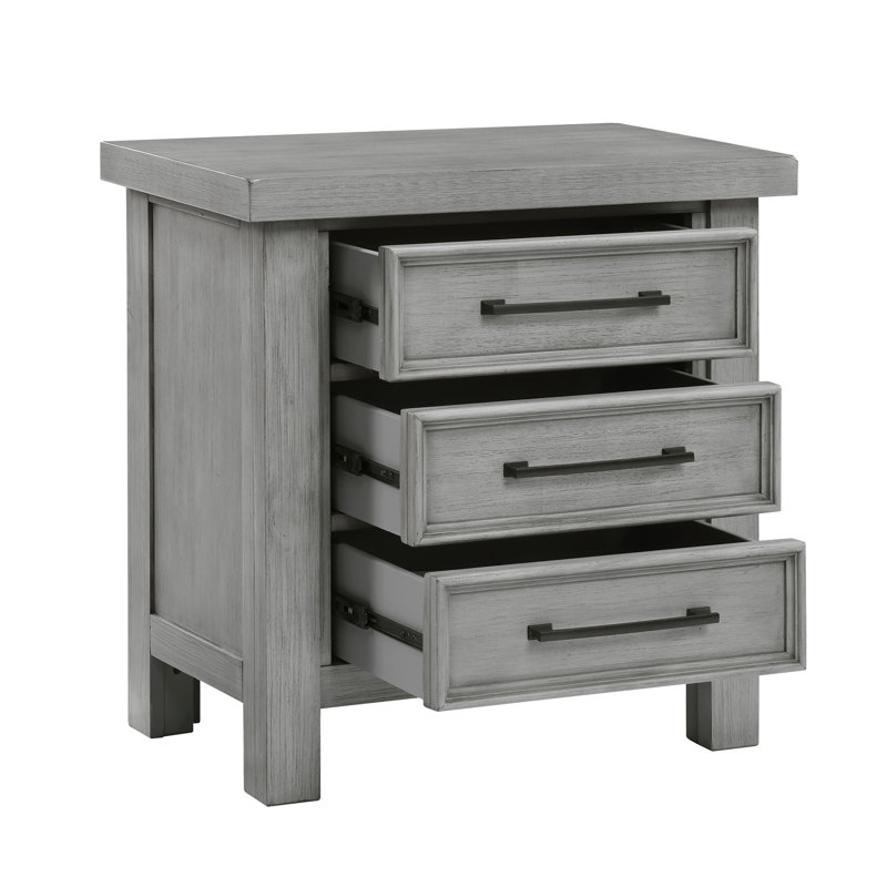 Armoire de chevet transitionnelle 3 pièces