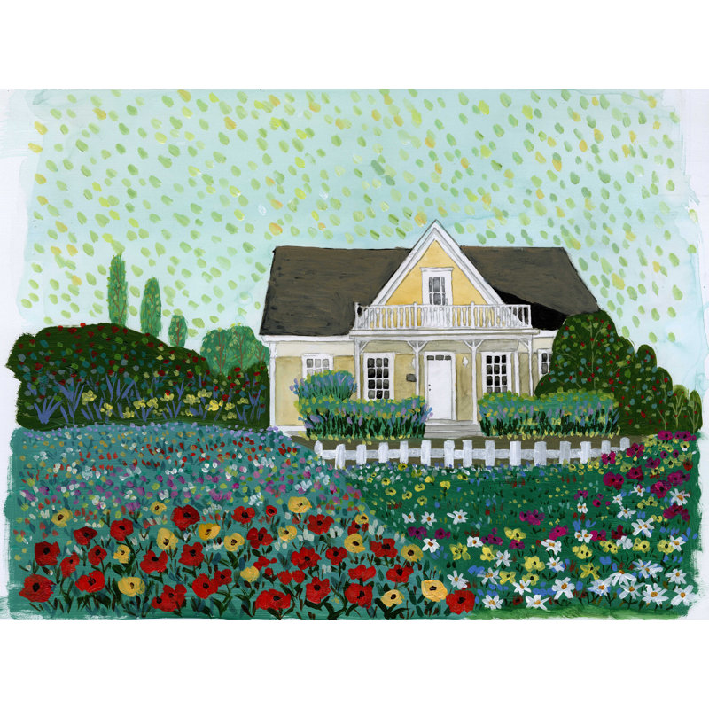 La maison - reproduction sur toile tendue, L 32 po x H 24 po