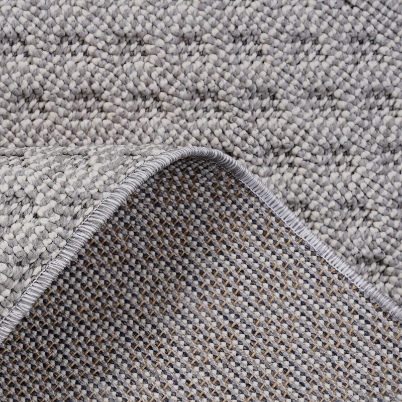 Naar Guros Area Rugs, White/Ivory/Medallion Accent Power Loom Machine -Crafted Rug, Rectangle 5'3" x 7'6"