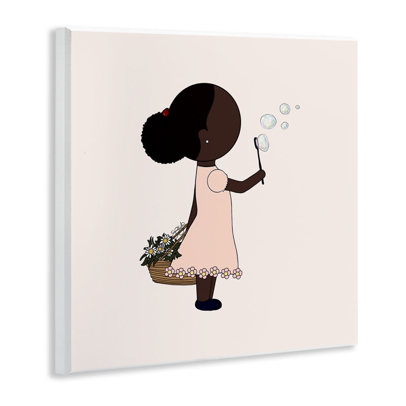 Plaque murale fille avec des bulles, design par Sierra Siler