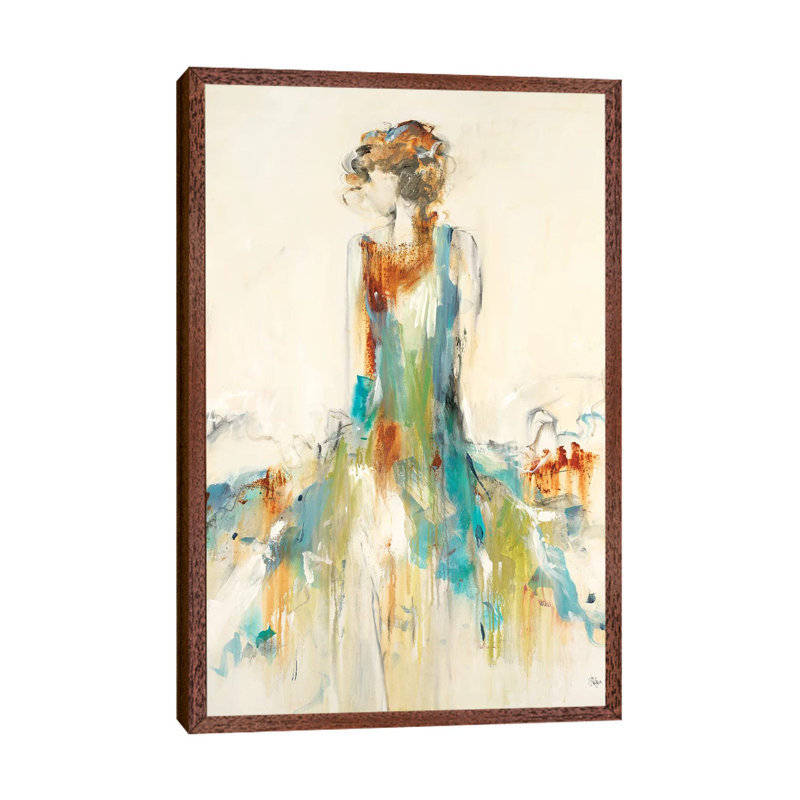 Rusted Beauty by Lisa Ridgers - Painting on Canvas, Classic Brown Wood Framed, 152.5 cm H x 101.5 cm W