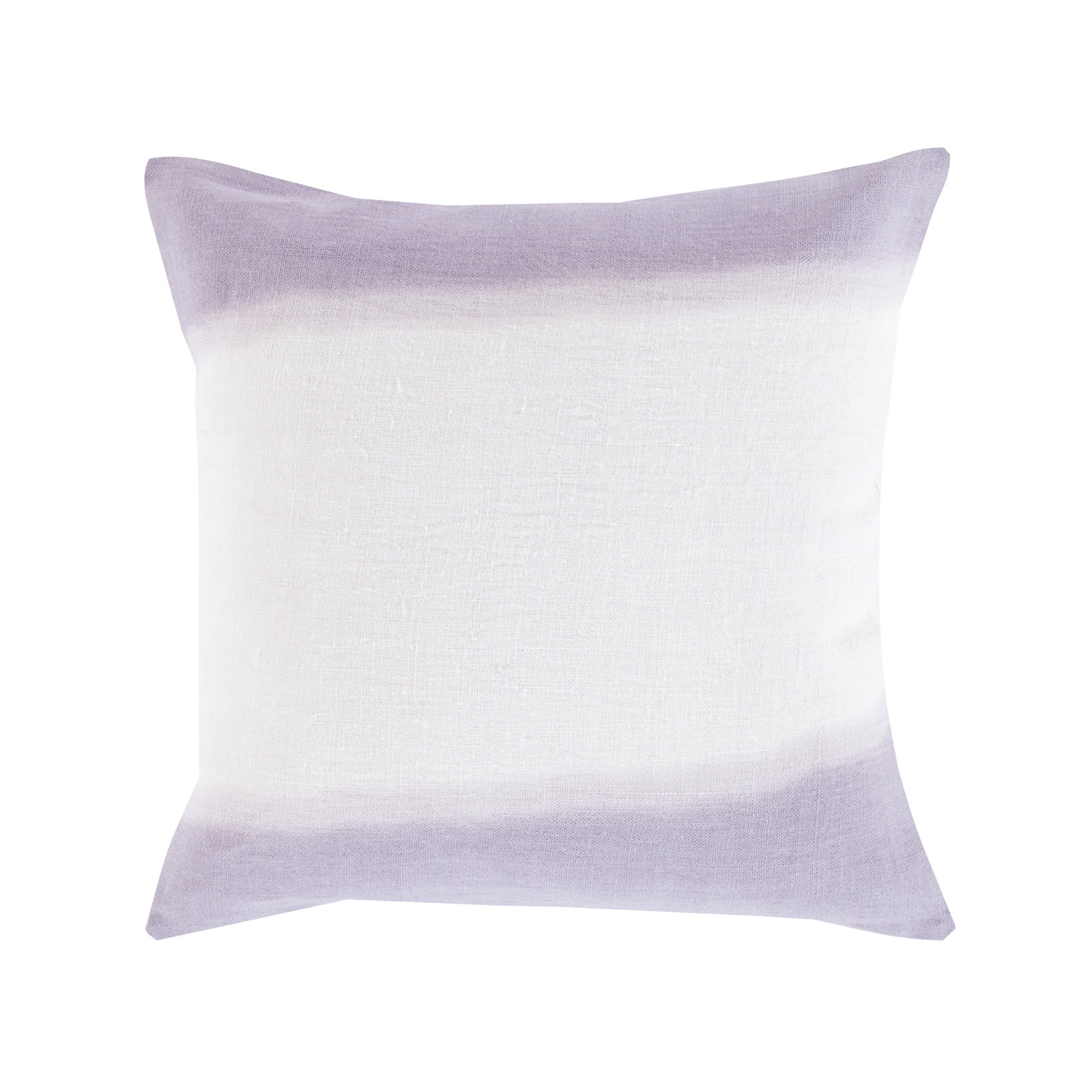 Striped 100% Linen Throw Pillow, 22" H x 22" W x 4" D, Mauve, Down