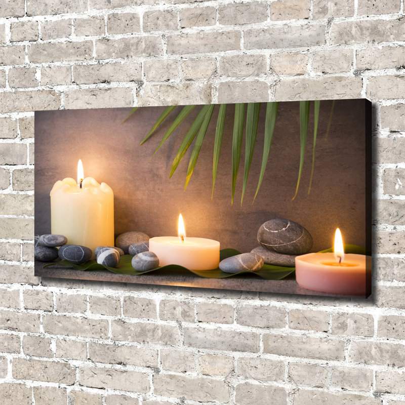 Burning Candles - Wrapped Canvas Print