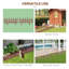 12 Panels Brown Wooden Garden Fence, 60 x 34cm Fir Wood Picket Fence Panels for Lawn Edging, Flower Bed, Stake-In Installation