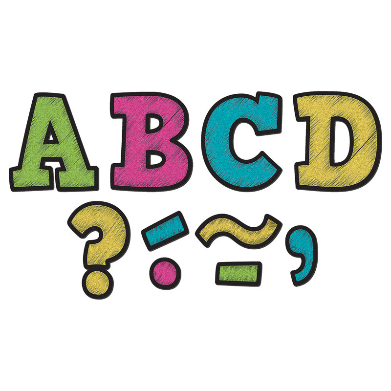 Tableau noir, alphabet vif et audacieux