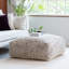 Repose-pieds gris et ivoire 34 po x 34 po x 16 po Rocchetto