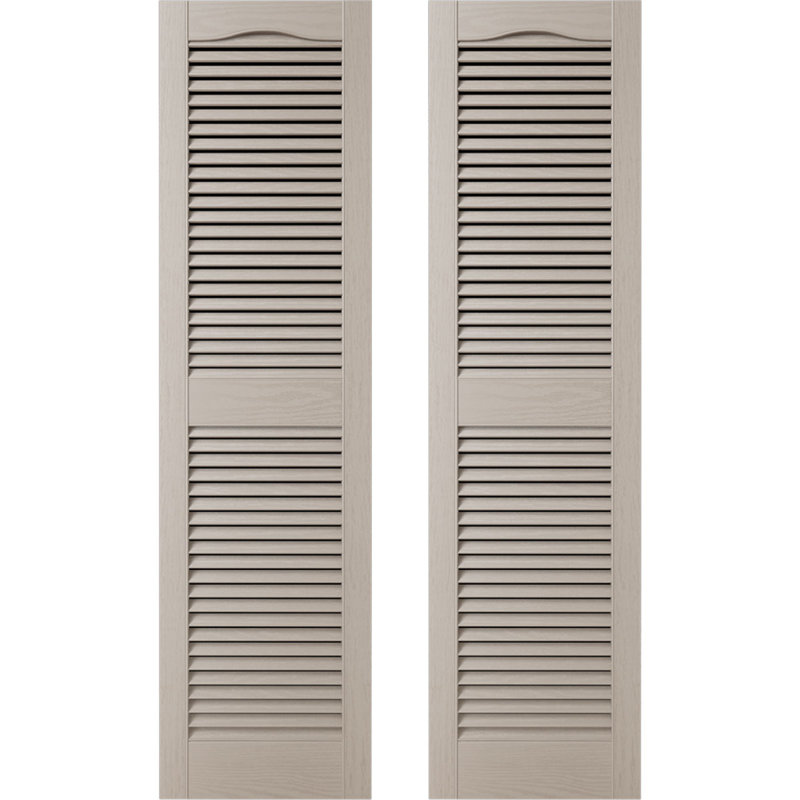 Paire de volets à auvent ouvert cathédrale standard, Argile, 12", 48"