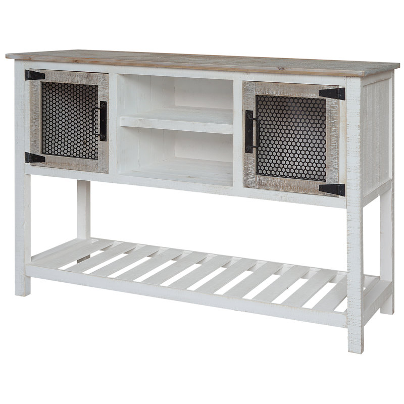 Poynor 47.5'' Solid Wood Top Console Table