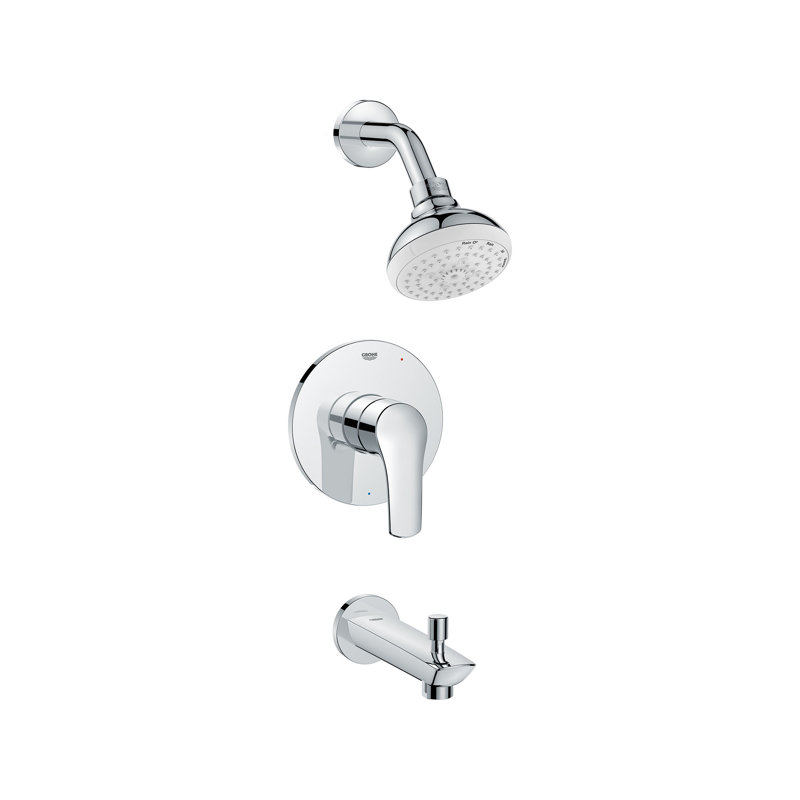 Eurosmart® Tub/Shower Faucet with Rough-in Valve, StarLight Chrome