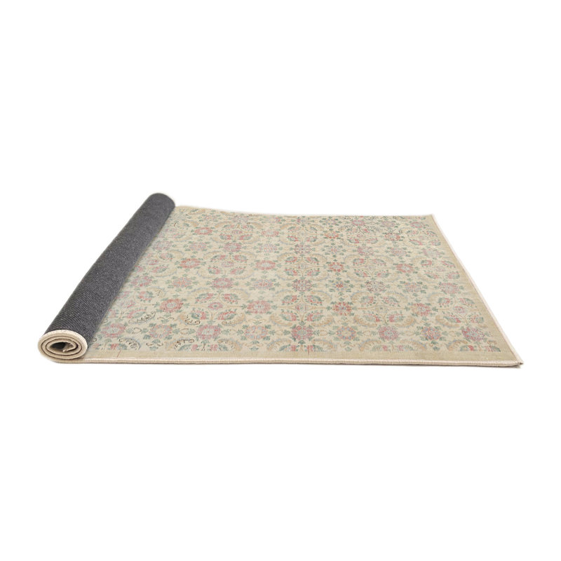 Tapis contemporain gris, Rond 8 pi x 8 pi