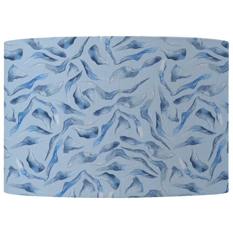 Round Lamp Shade in Blue, 29cm H x 52cm W x 52cm